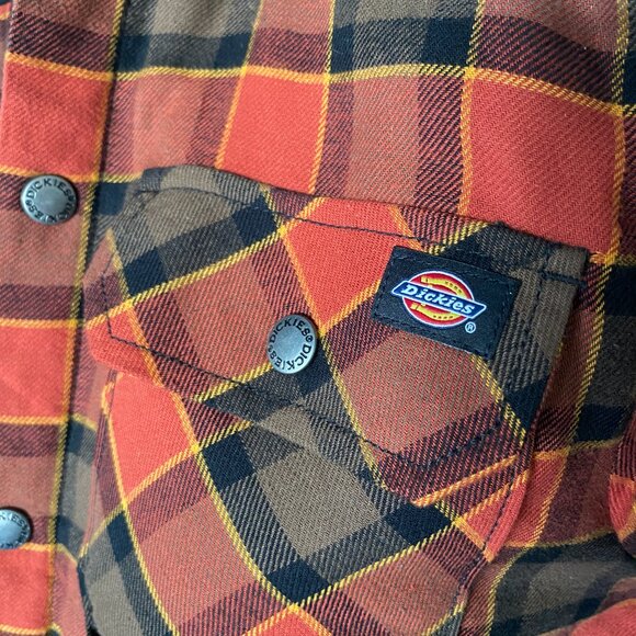 NWT DICKIES Plaid Hooded Jacket sz S/M - Picture 2 of 7